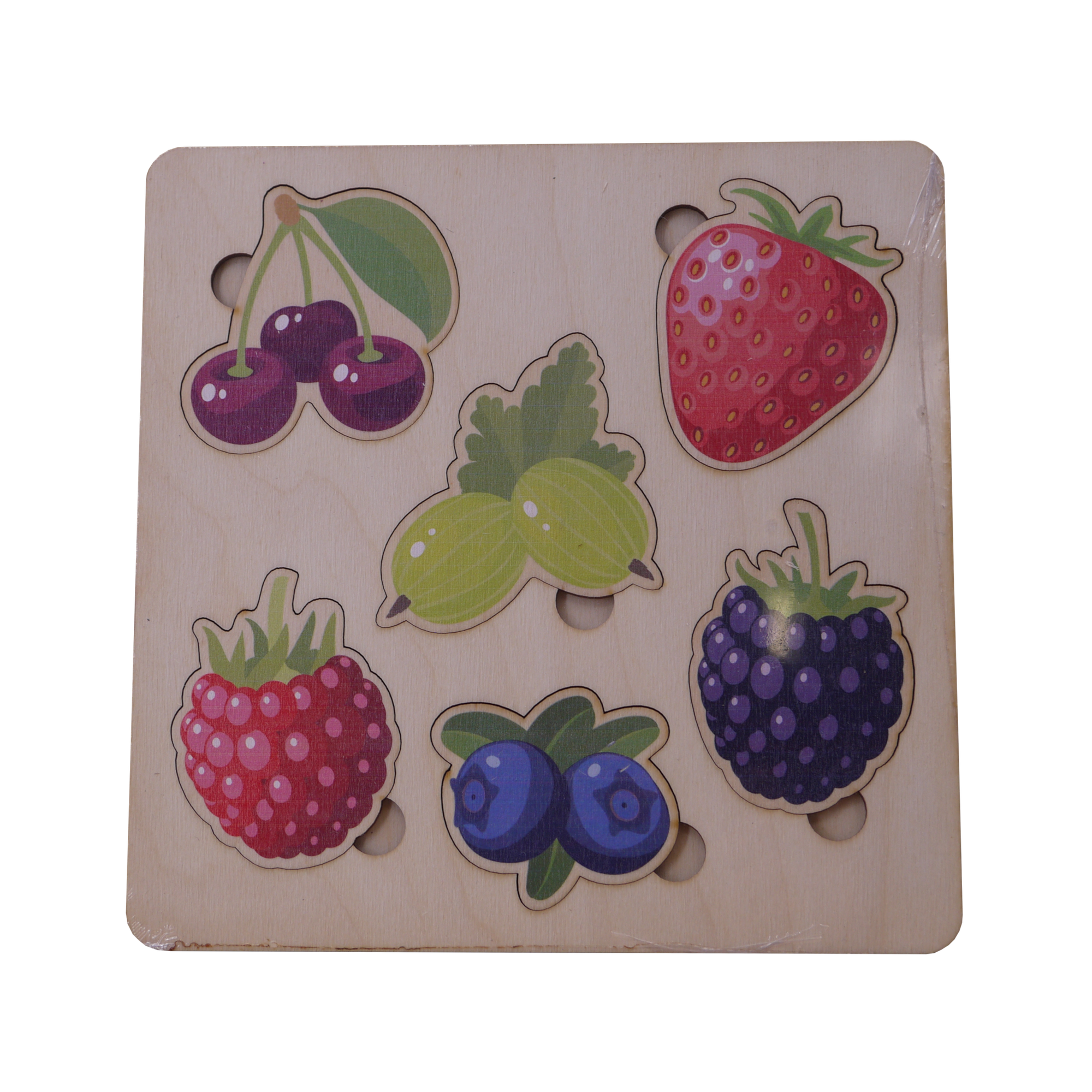 Игра пазл развивающая деревянная "Ягоды"