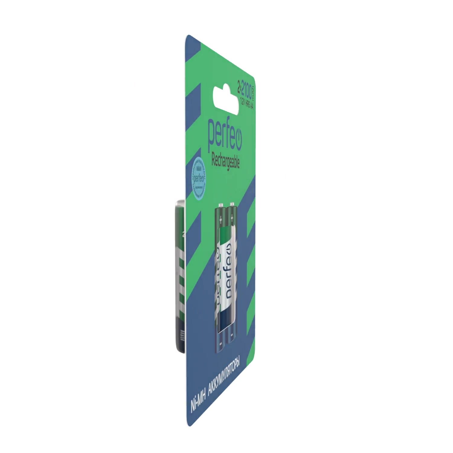 Perfeo Ni-Mh аккумуляторы HR6 AA 2100mAh на блистере, 2шт, 1.2V — фото 1