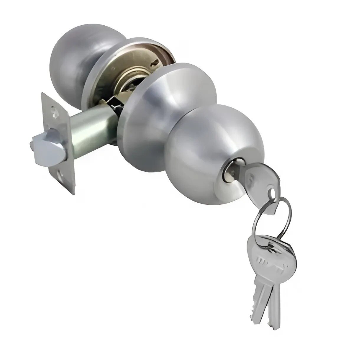 Ручка защелка для межкомнатных дверей Z1-R SN (Матовый никель) MSM