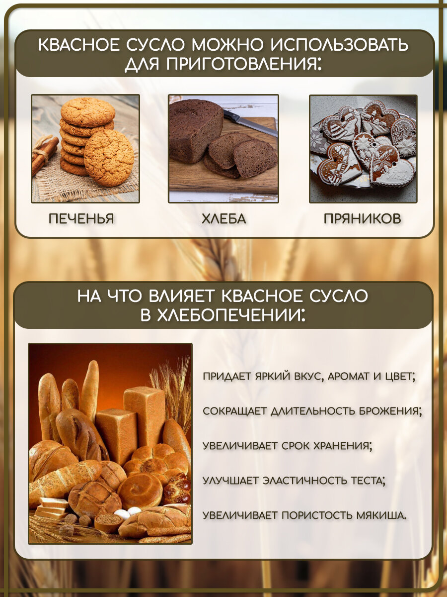 Квасное сусло концентрат Классический 700 грамм Petrokoloss + Дрожжи для кваса Drinkit Kvas 10 грамм 1 штука — фото 1