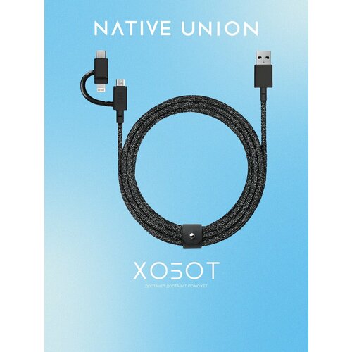 Кабель Native Union BELT-KV-ULC-CS-BLK Belt Cable 2 м черный 12726₽