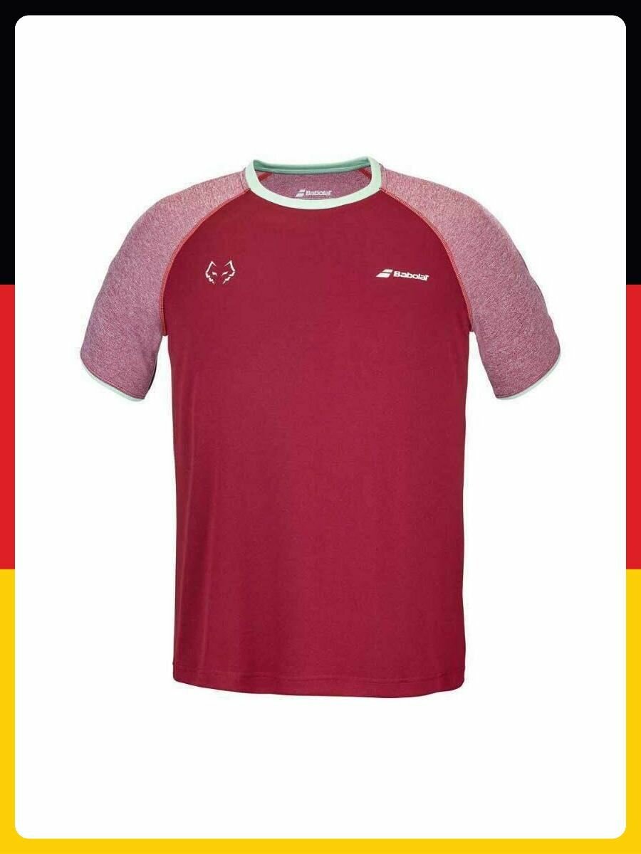Футболка спортивная Babolat, размер 2XL, бордовый