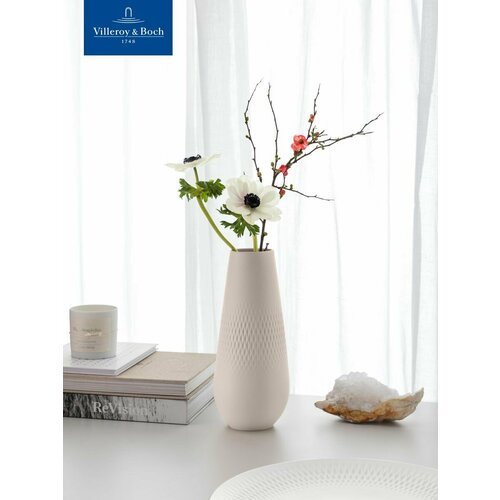 фото Ваза для цветов 26 см, 1500 мл, manufacture collier beige, villeroy & boch, премиум-фарфор
