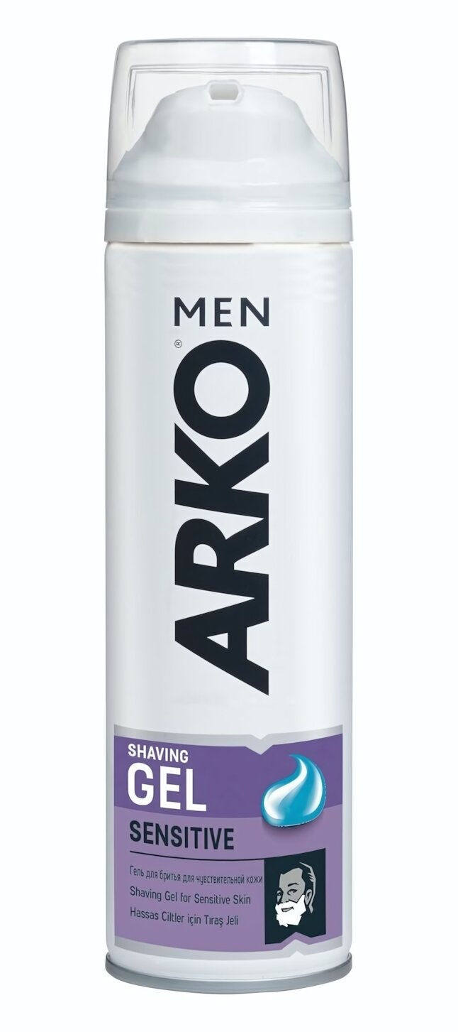 Гель для бритья ARKO Men Sensitive 200 мл для чувствительной кожи