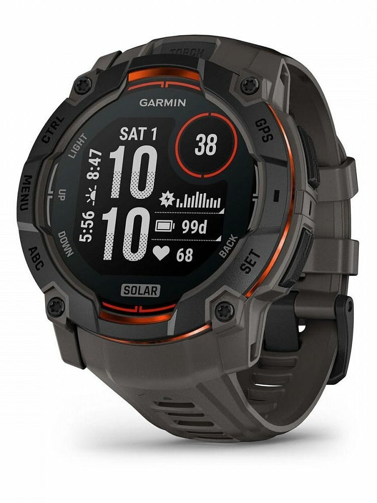 Умные часы Garmin Instinct 3 Solar 50 mm Black 010-02935-00
