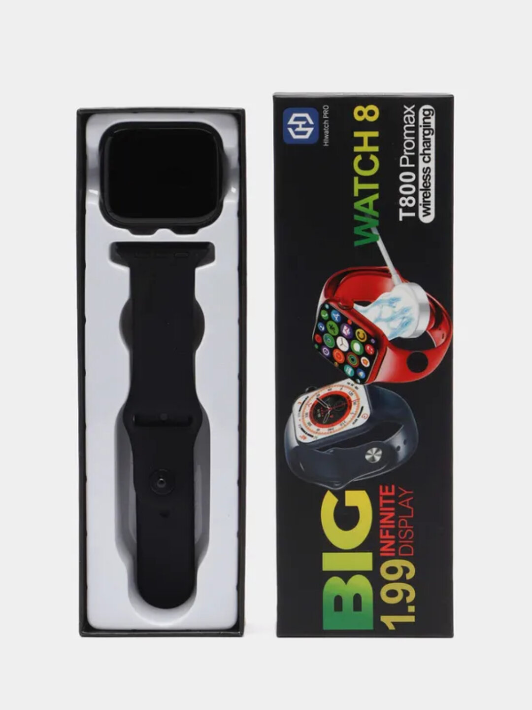 Умные-часы, Smart Watch, T800 PRO MAX L, IOS, Android, розовый — фото 1