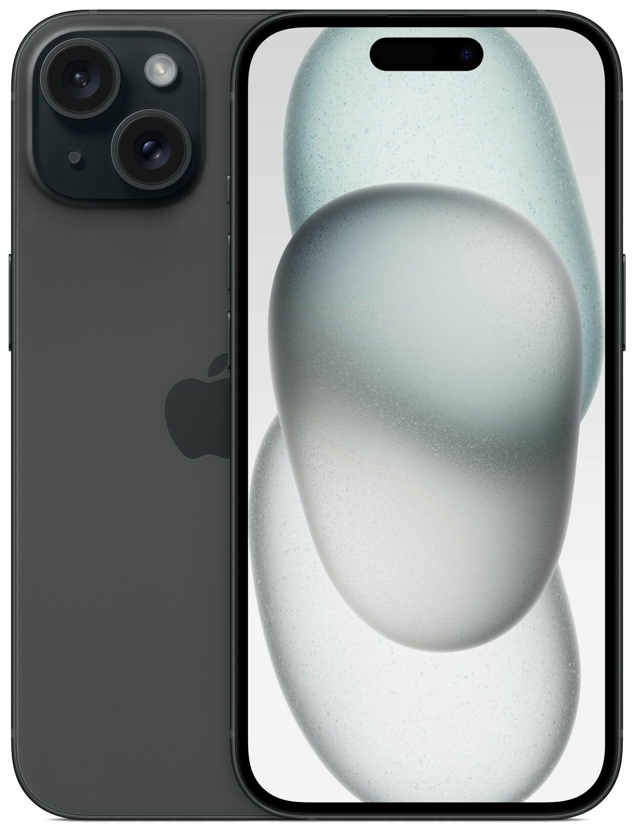 Смартфон Apple iPhone 15 A3090 128Gb черный 3G 4G 1Sim 6.1" OLED 1179x2556 iOS 17 48Mpix 802.11 a/b/