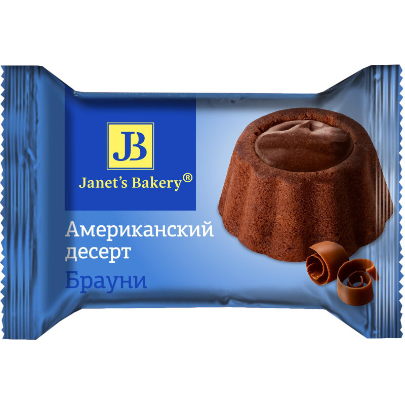 Пирожное Janets Bakery Американский Брауни, 500г