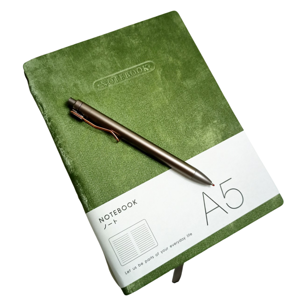 Блокнот Notebook А5, мягкая тканевая обложка, 100 страниц. Let us be parts of your everyday life