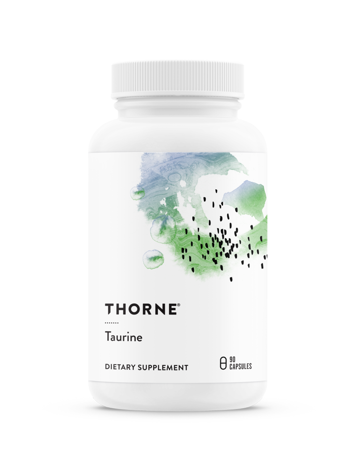 Таурин от Thorne Research Taurine, общеукрепляющий, для сердца, нервной системы, 500мг, 90шт