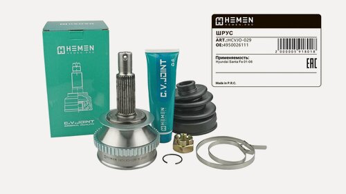 Изображение товара Шрус Наружный Hyundai Santa Fe 01-06 (Hcvjo-029) HEMEN арт. HCVJO-029