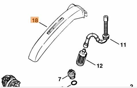 STIHL полукожух рукоятки MS240 260 340 360 оригинал