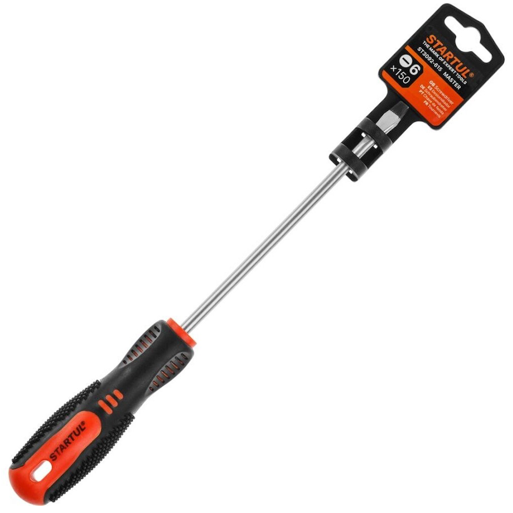 Отвертка шлицевая магнитная SL6 150 мм STARTUL Master (ST3092-615)