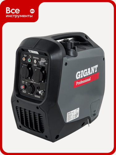 Изображение товара Инверторный генератор Gigant Professional (2 кВт; тихий; 12 В авторозетка/ USB; параллельная работа) GPIGL-2000
