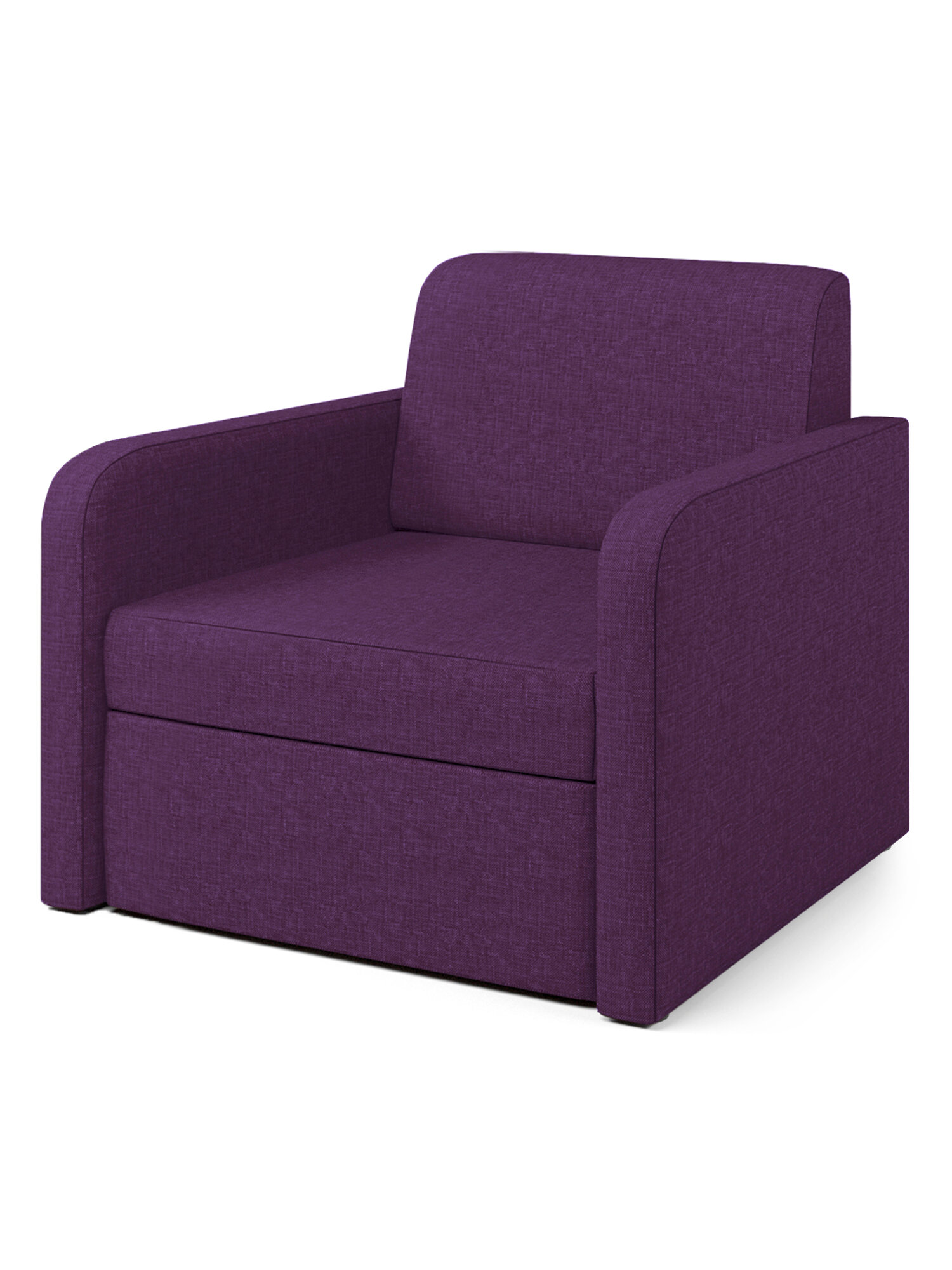 Кресло-кровать Шарм-Дизайн Бит Куба 60х195 см с подлокотниками механизм раскладной на пол рогожка цвет фиолетовый