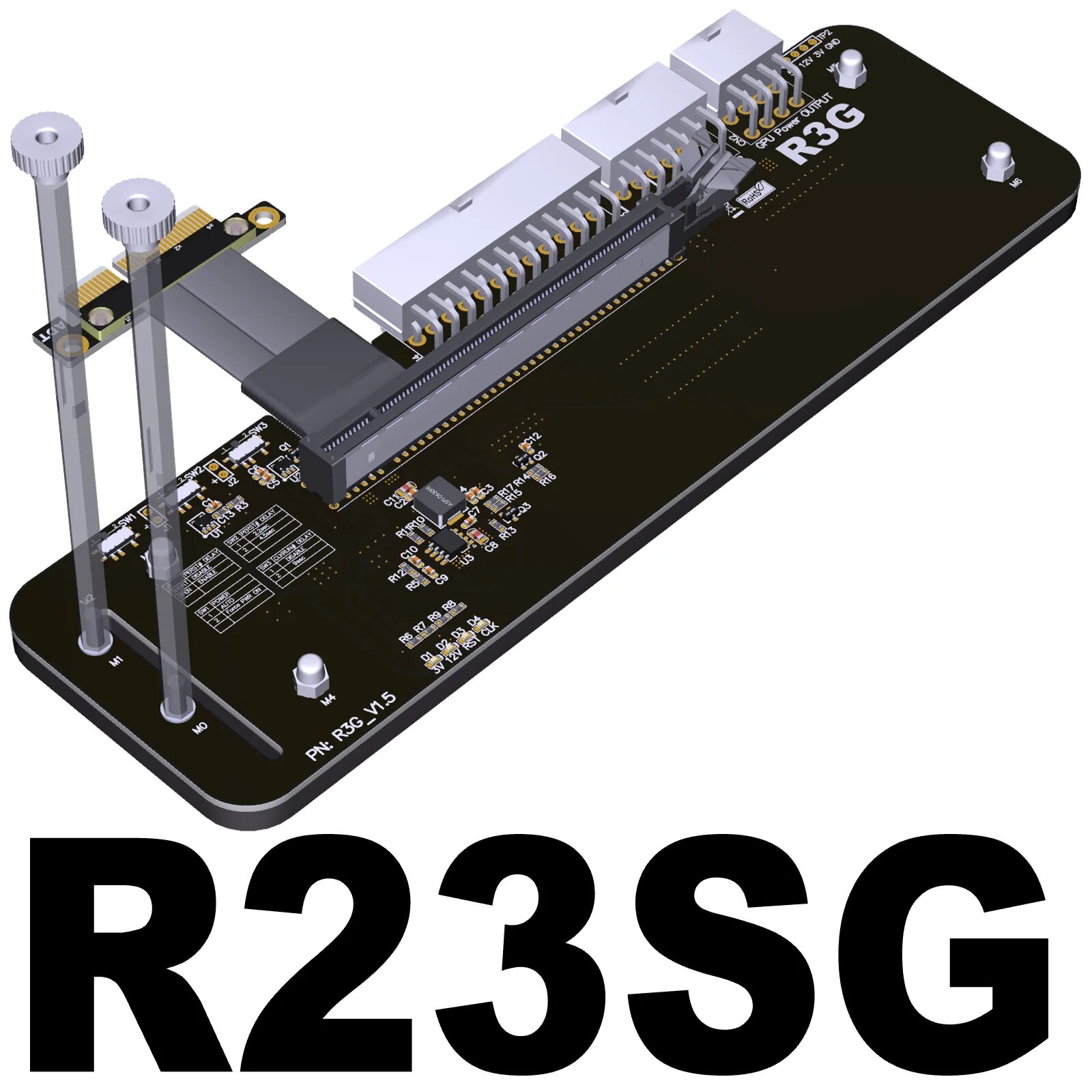 Подставка для внешней видеокарты ноутбука, кронштейн с PCIe 3.0 M.2 NGFF NVME mPCIe PCIe X1 X4, удлинительные кабели, поддержка EGPU для, R23SG, Length customization