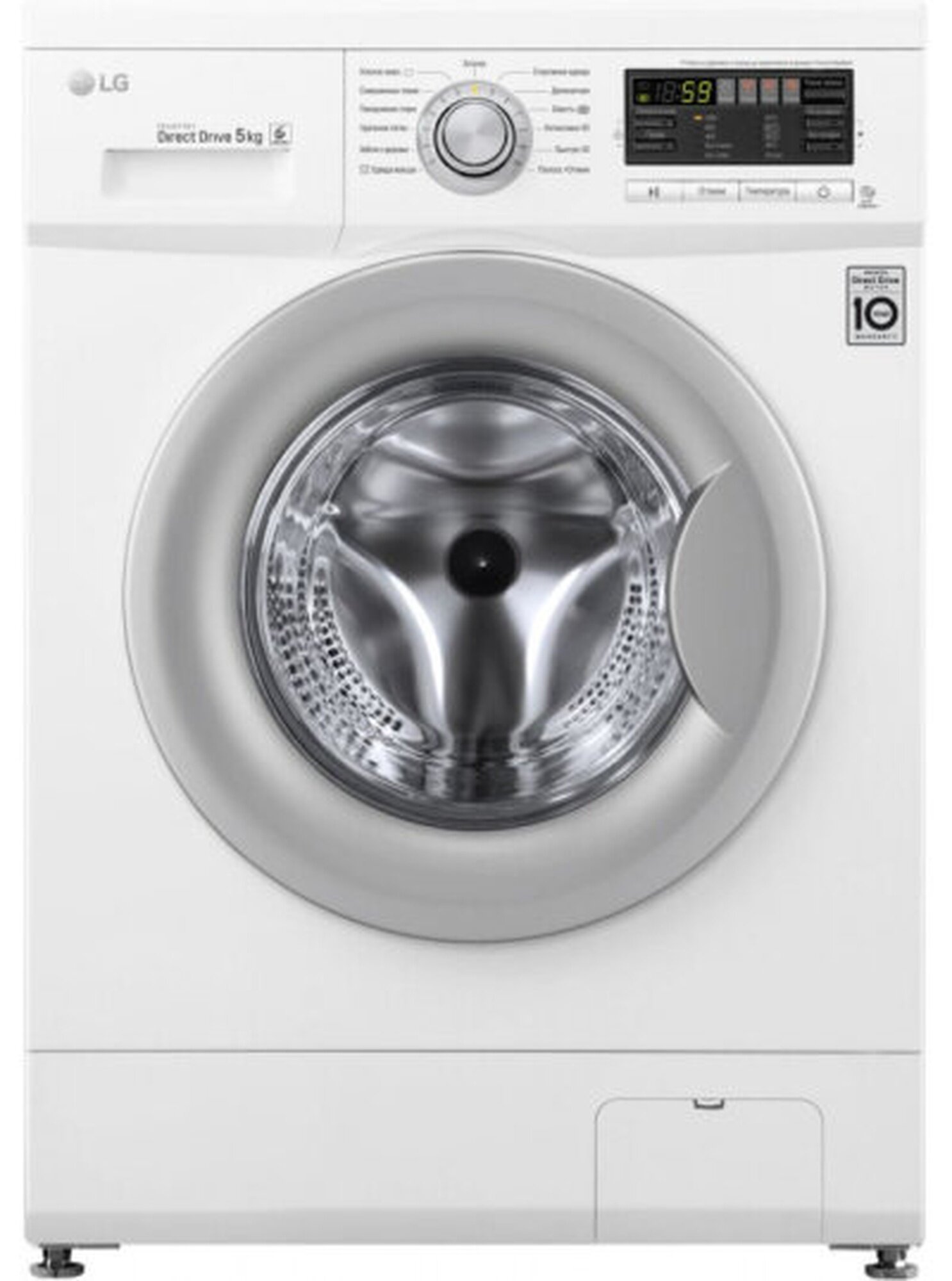 Стиральная машина средняя LG F10B8LD7 с фронтальной загрузкой 5кг 1000об/мин