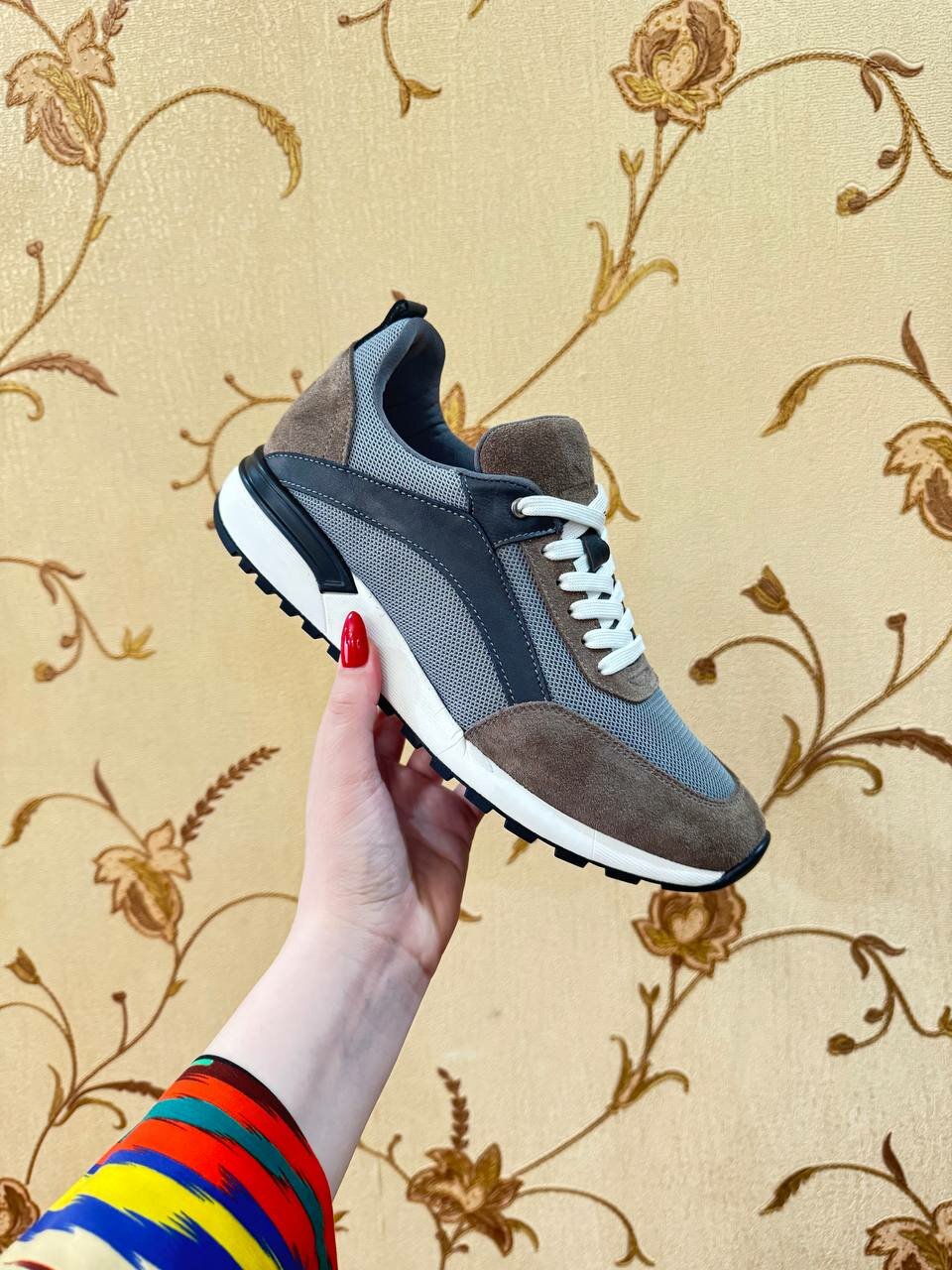 Кроссовки  Boost, размер 43, коричневый/серый/коричневый