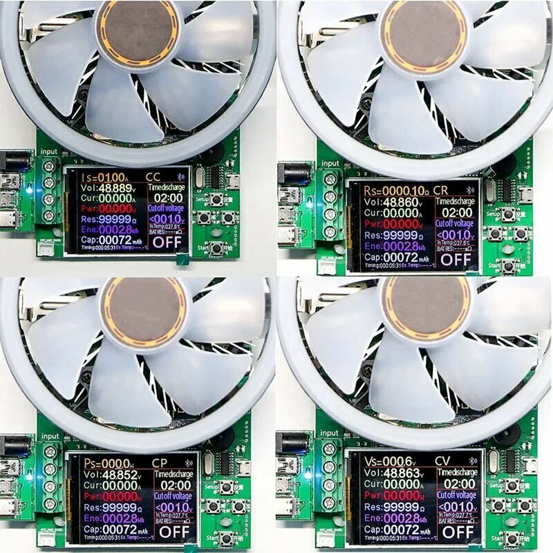 Электронный тестер нагрузки постоянного тока 180 Вт, USB, емкости литиевой батареи, мониторинг данных цветного экрана, режим работы
