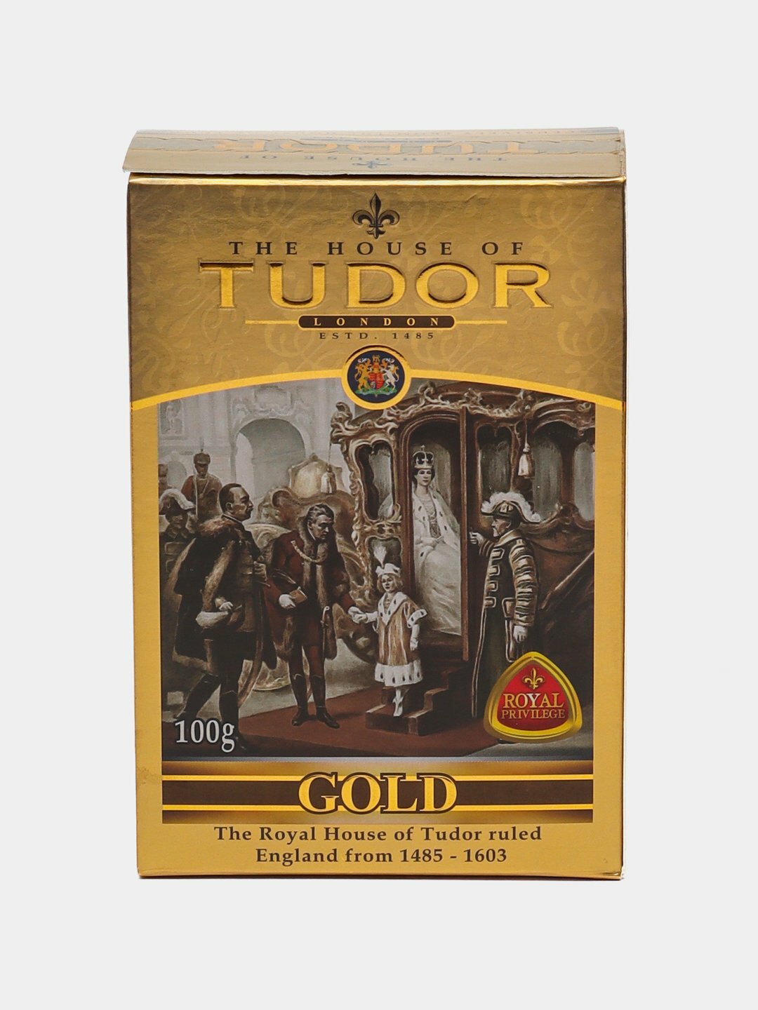Чай крупнолистовой Tudor 100 г с изысканным вкусом и разного вида