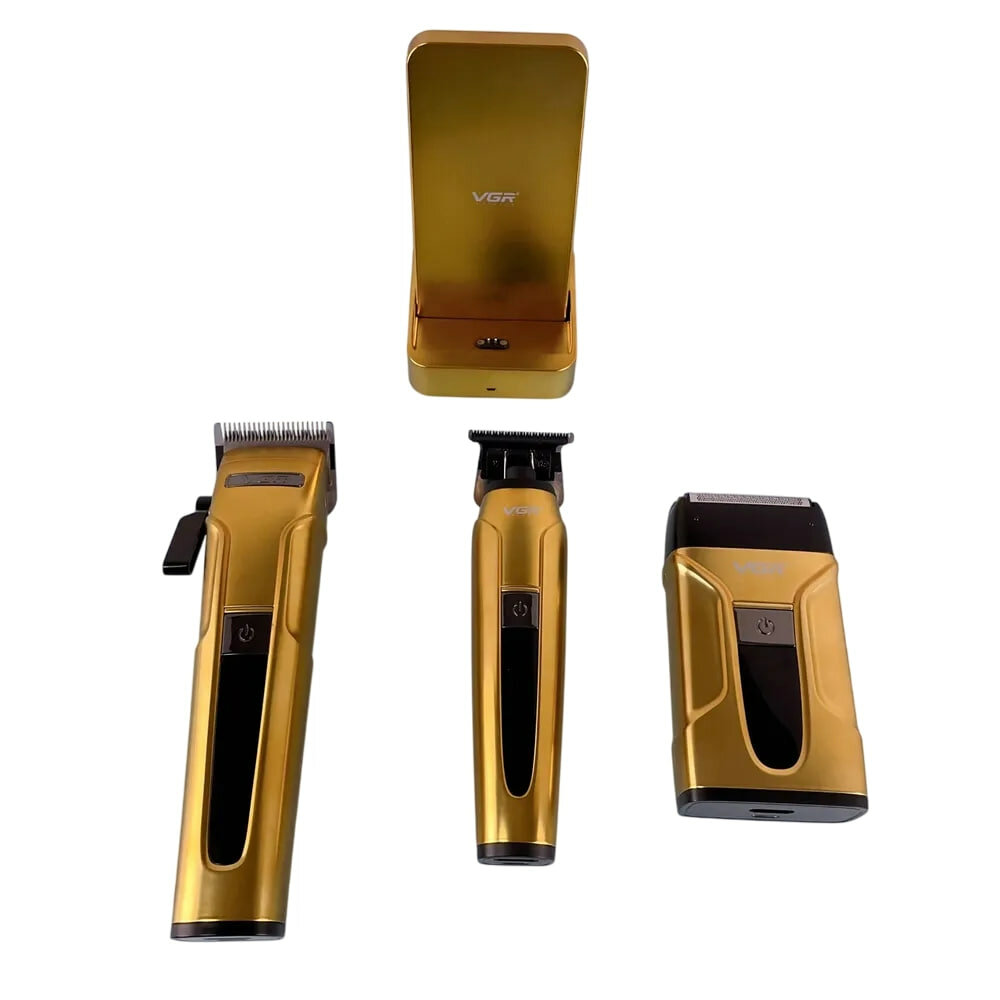 Машинка для стрижки волос VGR V-694, керамические лезвия, быстрая зарядка, USB — фото 1