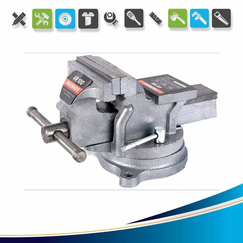Тиски слесарные поворотные Patriot 770000005 100 мм