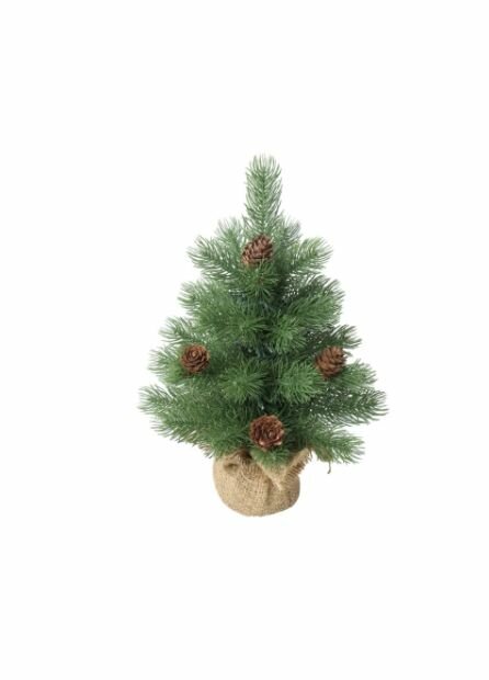 Ель искусственная настольная в горшке с шишками 30 см