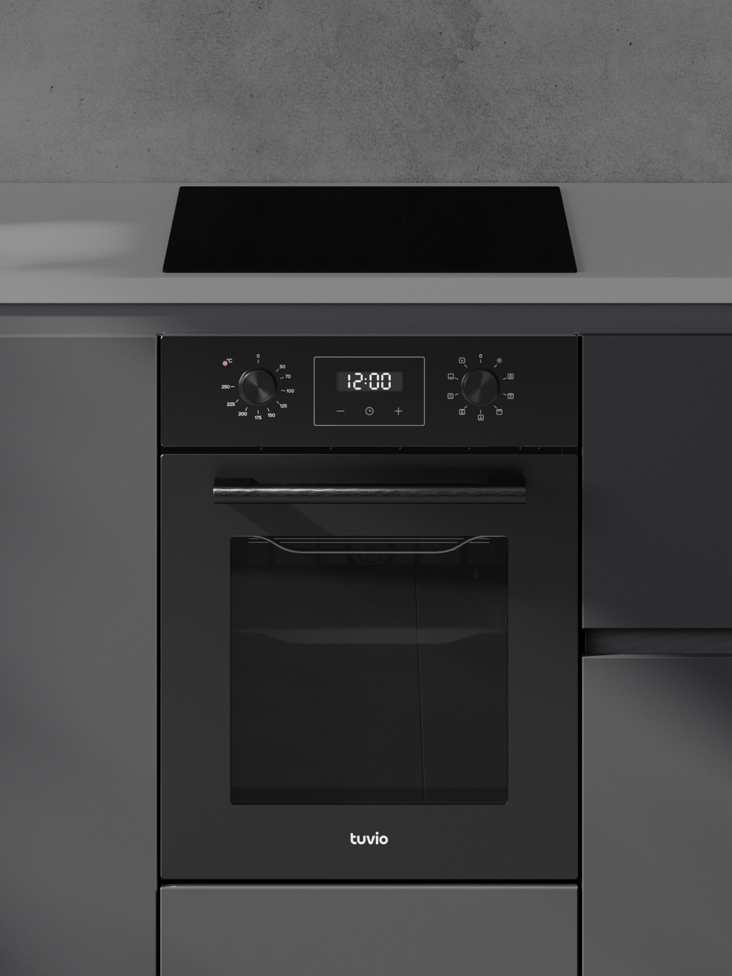 Духовой шкаф Tuvio NN43TTBGB1, 50л, 45 см, конвекция, гриль, 8 режимов, Easy Clean, 3 стекла, 5 лет гарантии, черный — фото 6