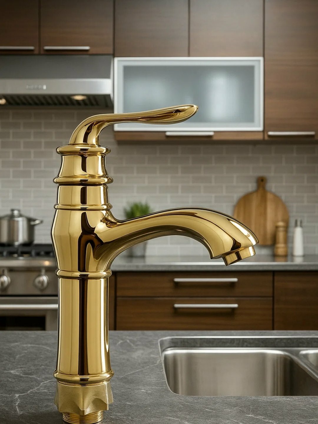 Ретро смеситель для ванной с изящным дизайном и плавной регулировкой воды