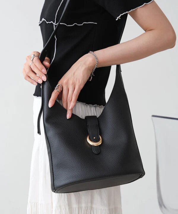 Сумка мешок , фактура зернистая, чeрный — фото 1