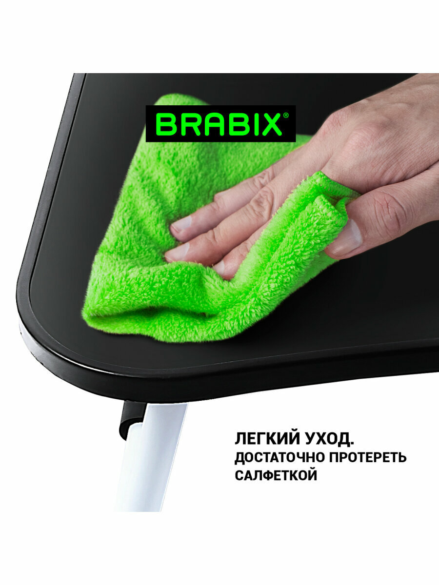 Подставки И Столики Для Ноутбуков Xiaomi Столик для ноутбука в кровать складной, поднос для завтрака, подставка для компьютера/телефона с органайзером, графит, Brabix BT-001, 532899