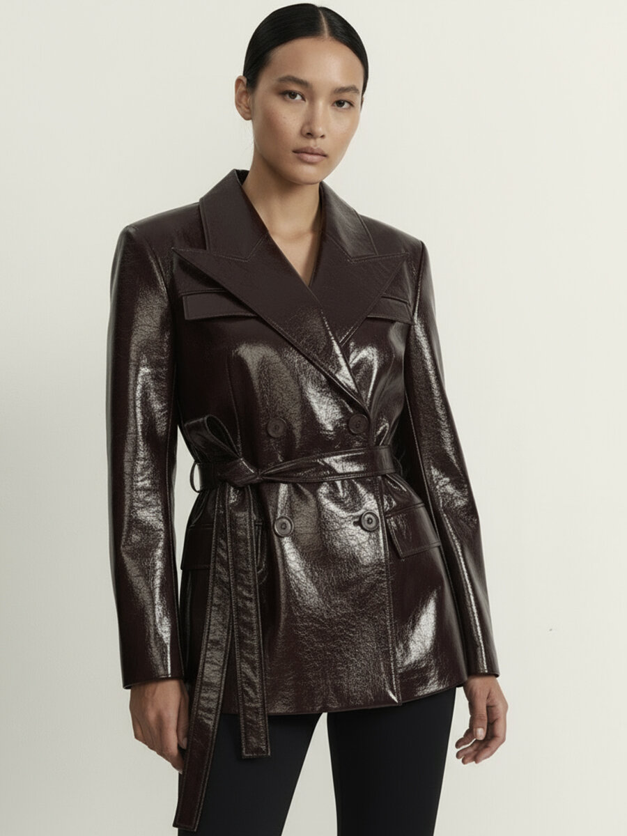 Пиджак TOPTOP STUDIO размер XS коричневый