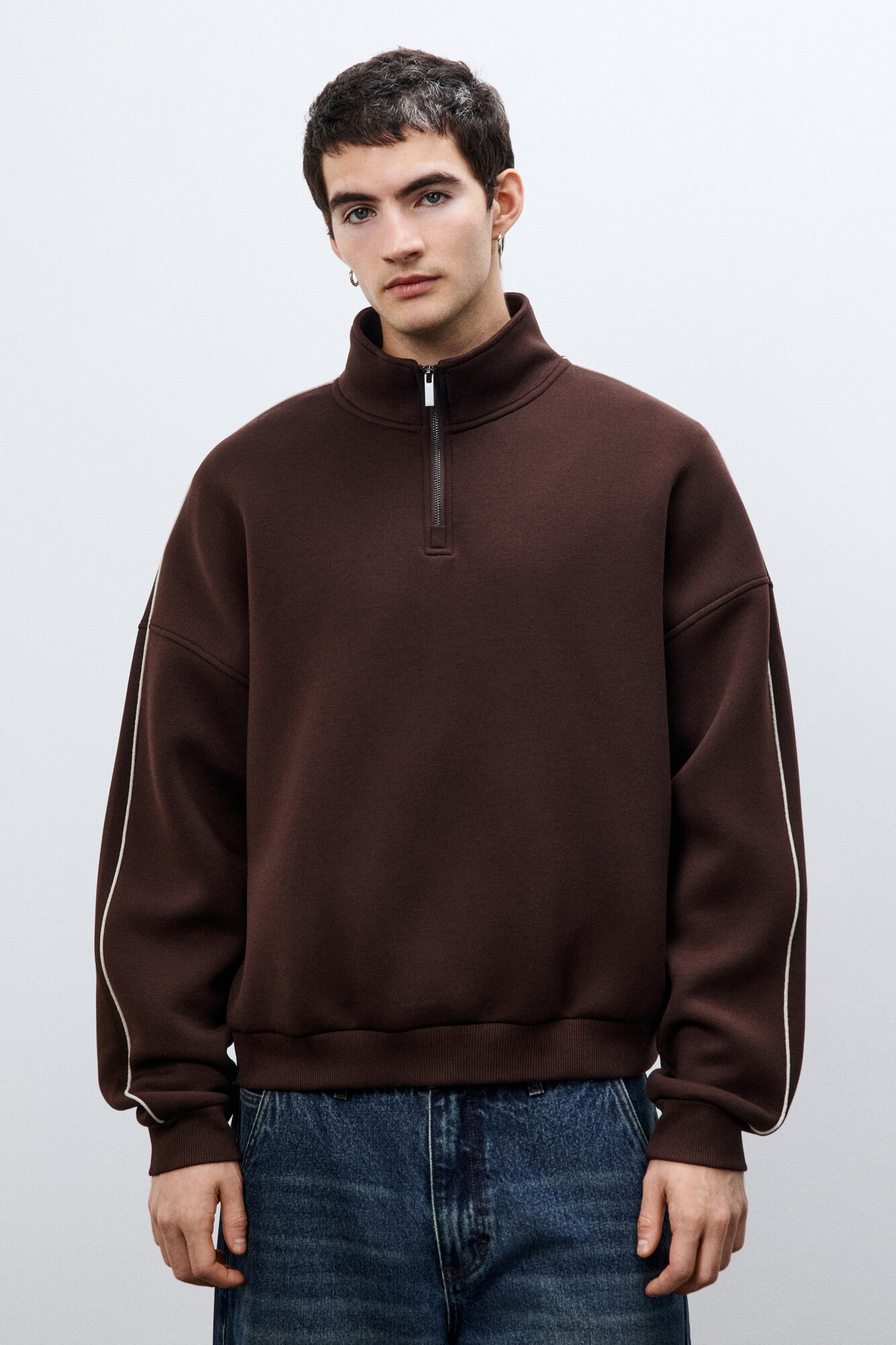 Толстовка Befree Man Basic, размер XL, , темно-коричневый — фото 1