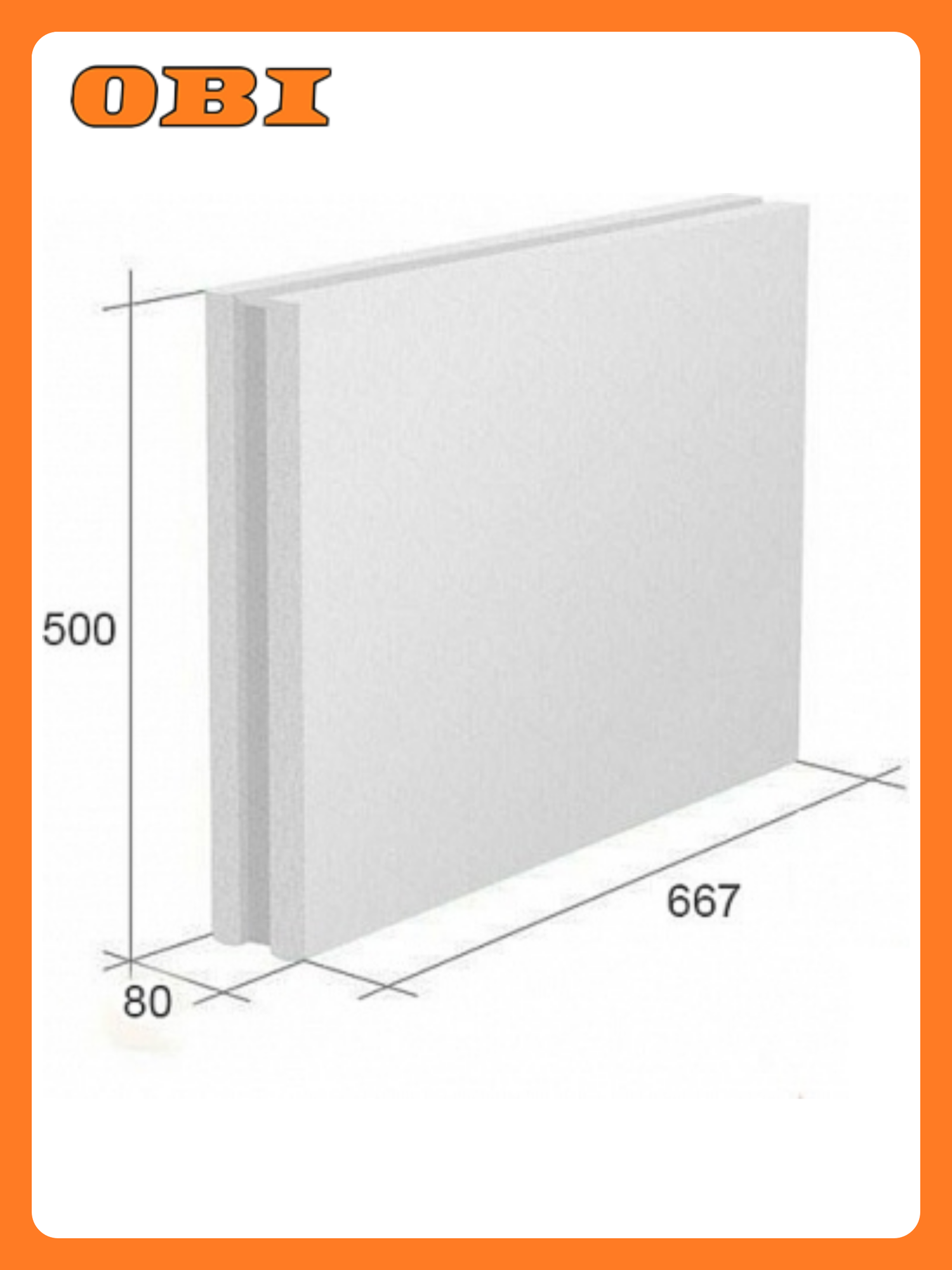 Гипсоплита KNAUF Стандарт 667х500х80 мм влагостойкая негорючая