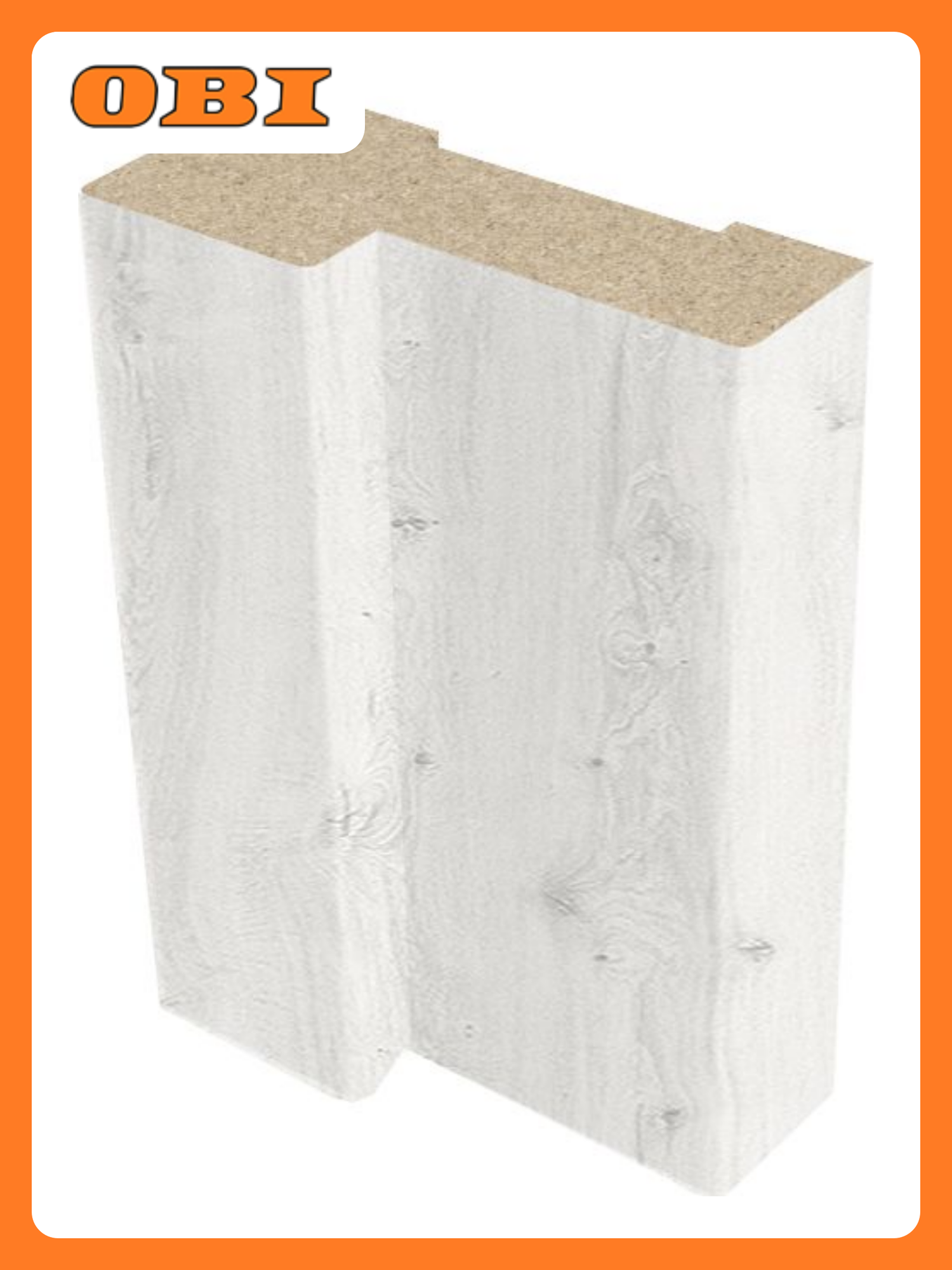 Коробка дверная квадратная 26х70 см МДФ с уплотнителем санторини белый