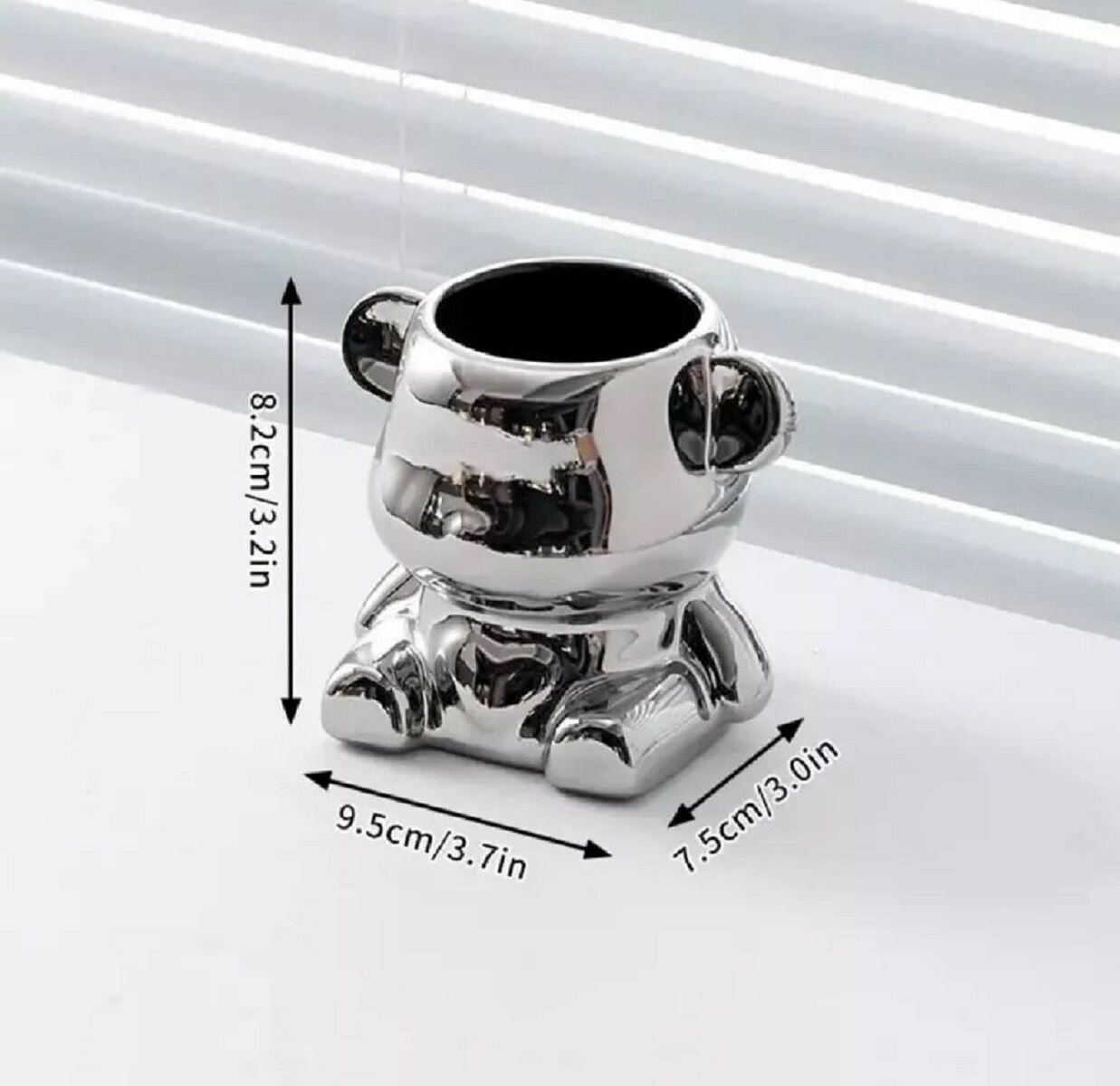 Подставка керамический мишка для вилок и ложек — фото 1