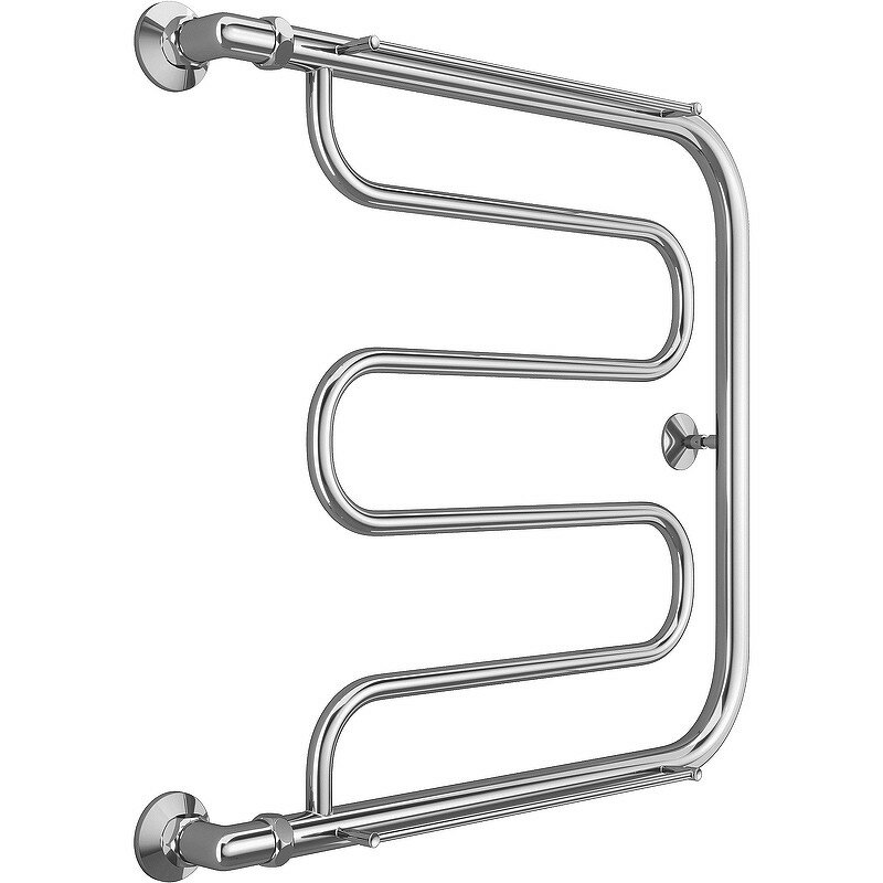 Водяной полотенцесушитель Terminus Фокстрот (1) 600x600 4620768880919 с полкой Хром боковое подключение G 1