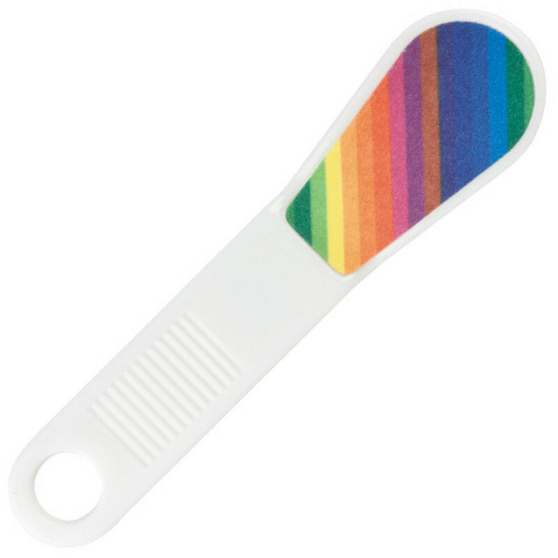 Терка педикюрная ZINGER  Радуга   наждачная  двусторонняя  белая