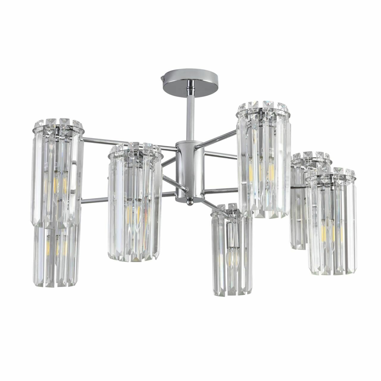 Люстра подвесная Lumion Favla D700xH430 мм E14 цвет хром прозрачный, арт. 8348/8C