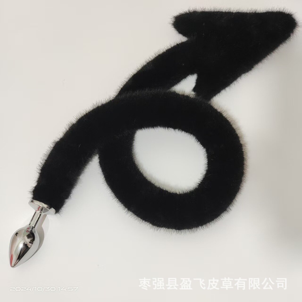 Анальная пробка с хвостом дьявола, плюшевый хвост, SM секс-игрушка, мягкий хвост, косплей-игрушка (дропшиппинг) Черный