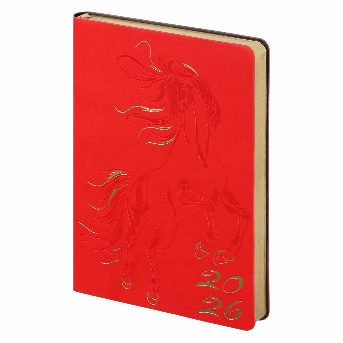 Ежедневник А5 дат 2026г 176л FIORENZO Horse красный