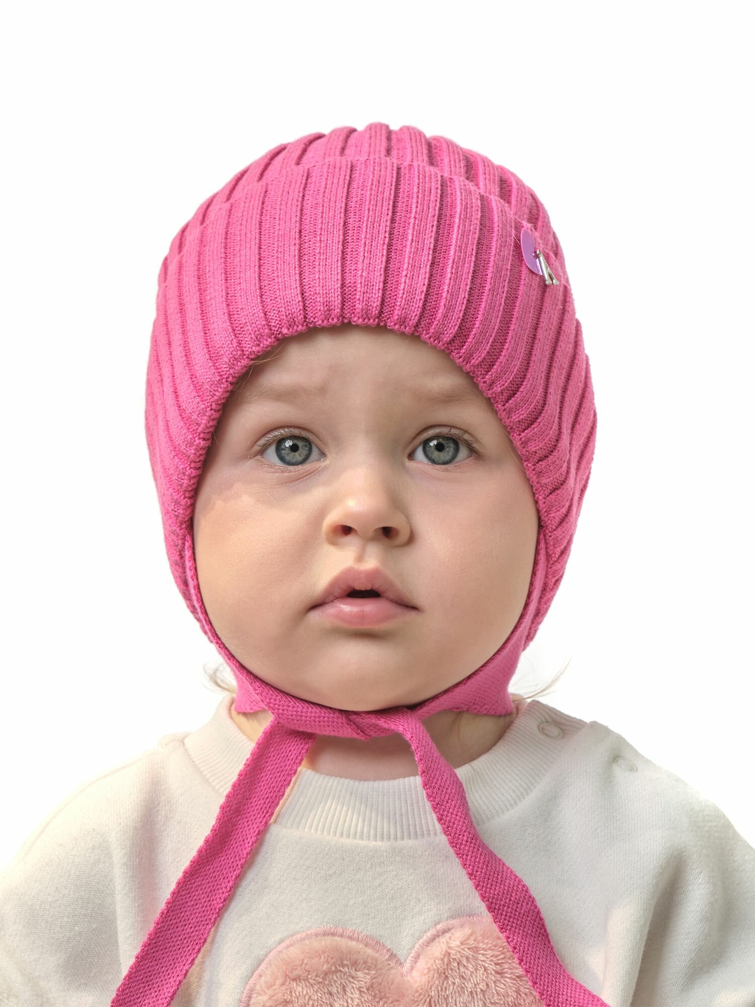 Шапка-бини Андерсен Весна-лето 2024 для девочек, размер 48-50, малиновый — фото 1