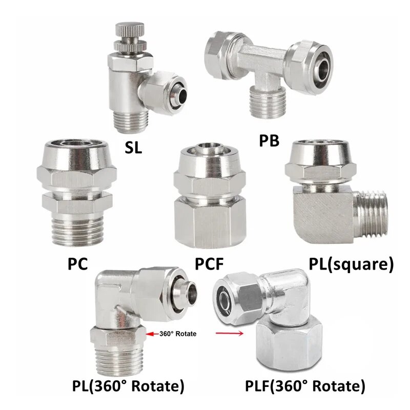 Пневматический разъем NiCoPLF4-12 1/8"-1/2" PC, 6-01