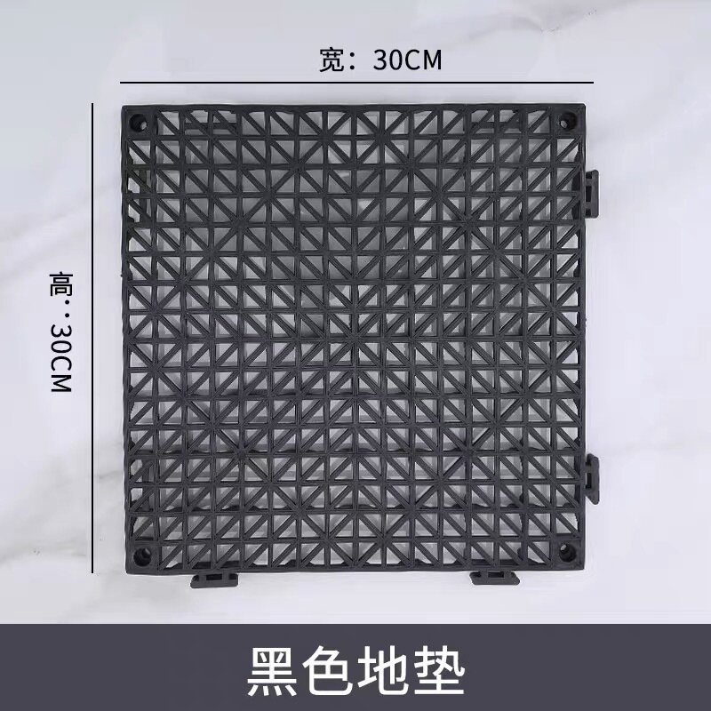 Резиновый антипробковый коврик из ПВХ 3x3x1.5 см для ванной, душа, кухни и туалета, черный цвет