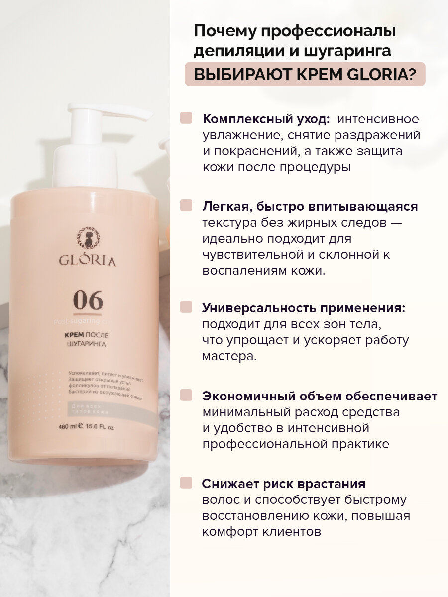 Gloria Classic Лосьон перед шугарингом, очищающий, 460 мл — фото 1