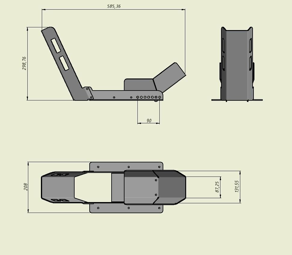 Подставка ловушка для колеса мотоцикла модель 01 графит — фото 1