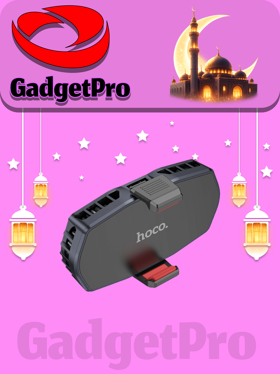 Охлаждающий кулер Hoco GM36 для смартфона, 2 вентилятора, 3 скорости, USB выход