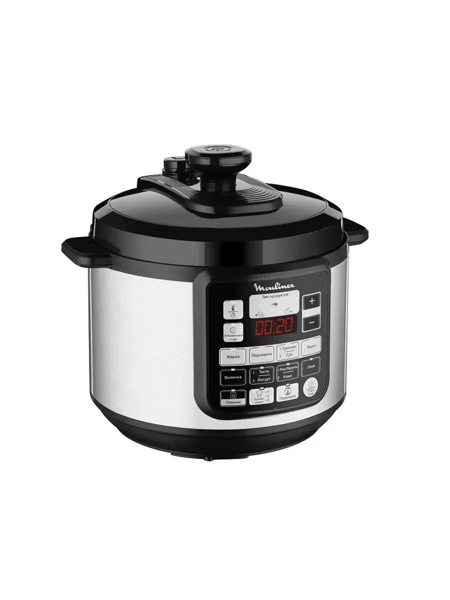 Мультиварка-скороварка Moulinex CE620D32, LCD-дисплей, 22 программы, 5 л, мощность 1000Вт