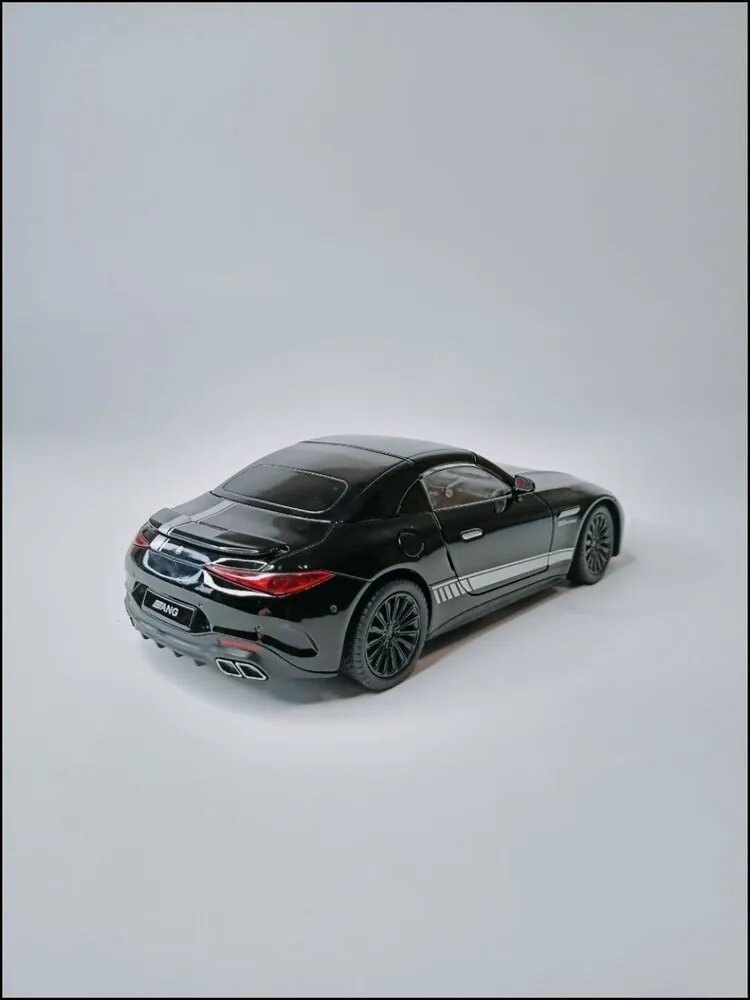 Металлическая машинка Mercedes-Benz SL 63 AMG кабриолет масштаб 1/24, длина 20 см, для детей от года — фото 1