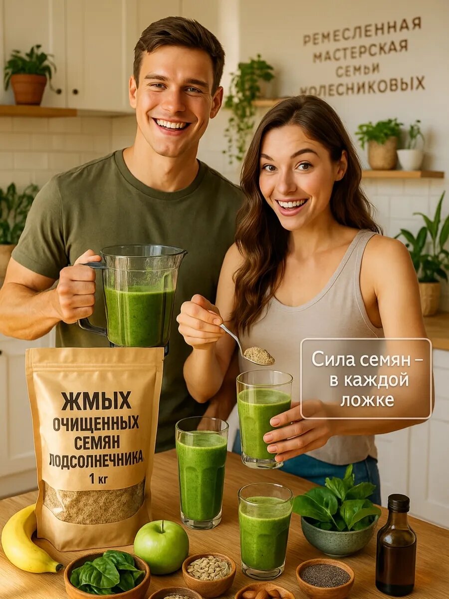 Обезжиренный жмых очищ-х ароматных семян подсолнечника 1000г